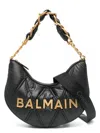 Balmain Medium Moon Shoulder Bag In Black