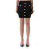 Balmain Women High Waist Buttoned Mini Skirt In Black