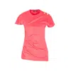 Balmain Women 3 Buttons Draped T-shirt In Red