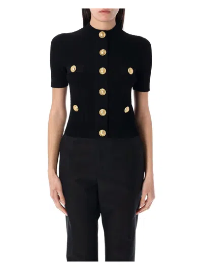 BALMAIN WOMEN'S 4-POCKET KNITTED CARDIGAN