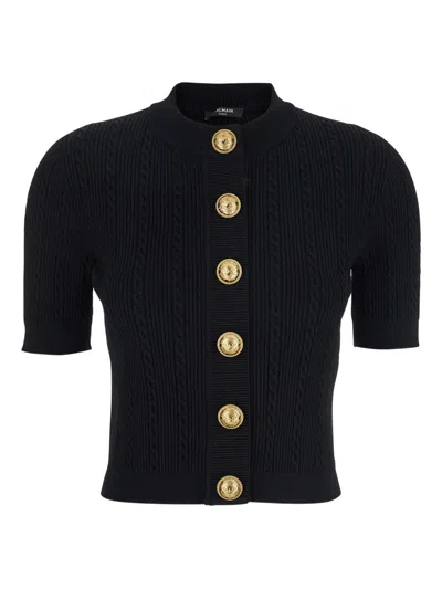BALMAIN BALMAIN WOMEN'S 4-POCKET KNITTED CARDIGAN