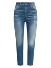 Balmain Women's 5 Pkts Medium Blue Slim Jeans In Blue Jeans