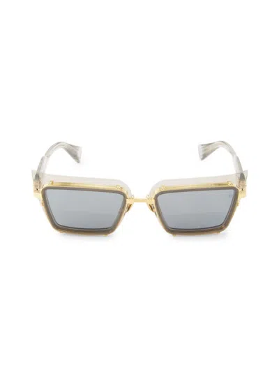 Balmain Women's 52mm Solid Geometric Sunglasses In Crystal Grey