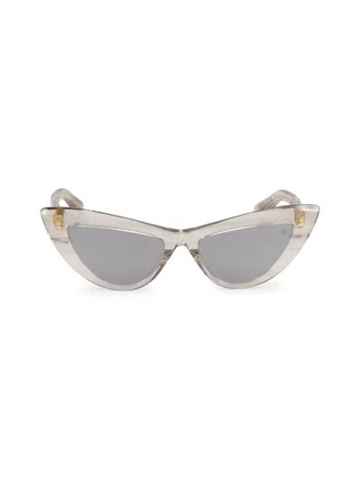 Balmain Women's 54mm Solid Cat-eye Sunglasses In Crystal Grey
