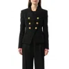 Balmain Women's 6 Btn Grain De Poudre Jacket In Black
