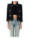 BALMAIN WOMEN'S 6 BUTTONS CROPPED JACKET