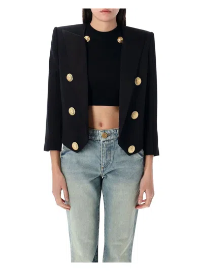 BALMAIN WOMEN'S 6 BUTTONS CROPPED JACKET
