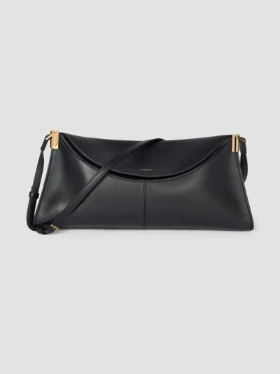 Balmain Women's 64-83 Medium Leather Shoulder Bag In Noir