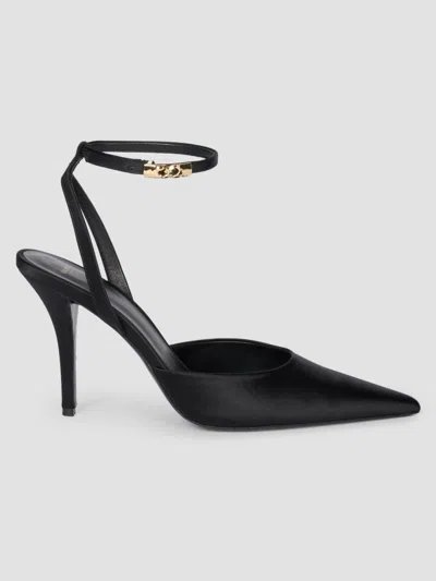 Balmain Women's 95mm Silk-blend Satin Pumps In Noir