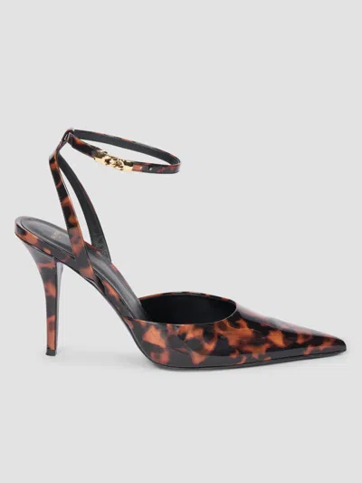 Balmain Women's 95mm Tortoiseshell Patent Leather Pumps In Marron