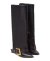 Balmain Anthem Calfskin Leather Boots In Black