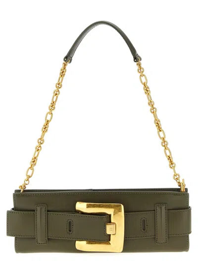 Balmain Women 'anthem' Clutch In Green