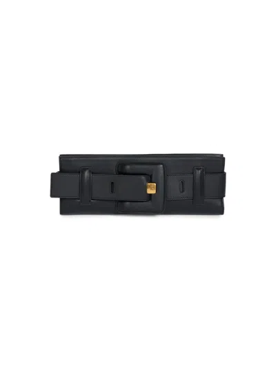 Balmain Women's Anthem Leather Clutch In Black