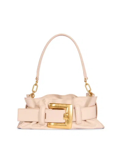 Balmain Women's Anthem Mini Leather Shoulder Bag In Sand