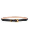 Balmain Anthem Leather Belt In Black