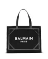 Balmain B-army 42 Canvas Tote Bag In Black