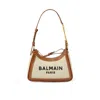 Balmain Women's B-army Shoulder Canvas Bag In Natural/brown