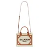 Balmain B-army Shopping Bag In Natural/brown