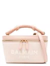 Balmain B-army Suede Vanity Crossbody Bag In Nuderose