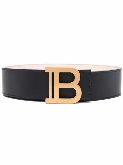 Balmain Women's B-belt 4cm-calfskin In Black