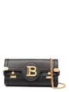 Balmain B-buzz Leather Mini Bag In Black