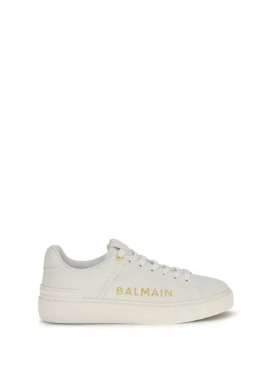 Balmain Court Low Top Lace-up Sneakers For Women In Neutral