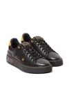 Balmain Sneakers 'court' Gold-tone Detail In Black