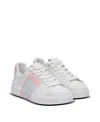 Balmain B-court Trainers In Calfskin With Pb Logo In White