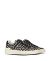 Balmain Men's B Court Monogram Jacquard Low-top Sneakers In Black