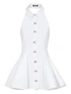 Balmain Backless Dress In White