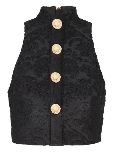 BALMAIN BALMAIN WOMEN BAROQUE-PATTERN TOP