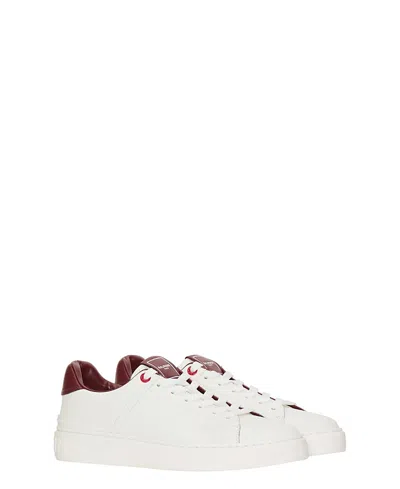 BALMAIN WOMEN'S B-COURT SMOOTH LEATHER TRAINERS