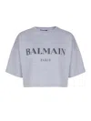 Balmain Logo-print T-shirt In Gray
