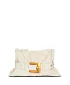 Balmain Anthem Medium Buckle Shoulder Bag In Calfskin