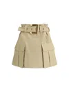 Balmain Women Cargo Miniskirt In Gray
