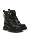 Balmain Combat Ankle Boots In Black