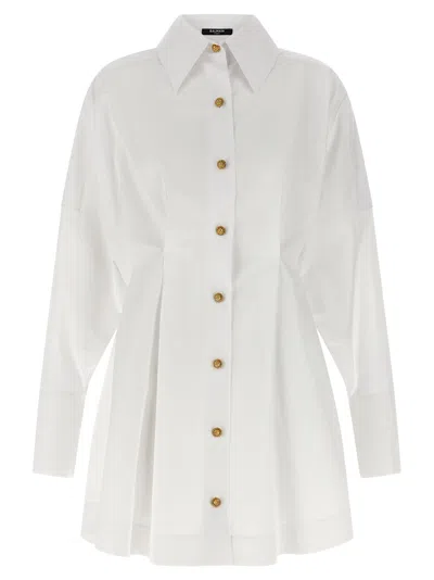 Balmain Chemisier Dress In White
