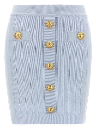 Balmain Women 'chiocciola' Skirt In Blue