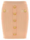 Balmain Women Knitted Mini Skirt In Pink