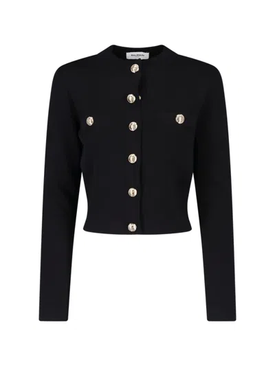 BALMAIN BALMAIN WOMEN'S CROPPED BUTTON-FRONT JACKET