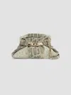 Balmain Women's Dinner At 8 Small Python-embossed Leather Clutch In Ecume