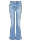 Balmain Flared Jeans With A Distressed Effect In Blue