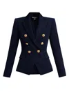 Balmain Women's Double-breasted Wool Jacket In Blue