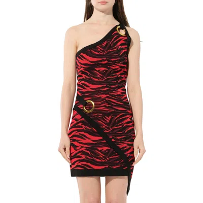Balmain Women's Dress In Red/black