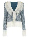 Balmain Fringed Tweed Blazer