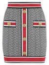 Balmain Embroidered Viscose Blend Mini Skirt