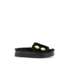 Shop Balmain Women Faux Fur Tam Slides  In Black