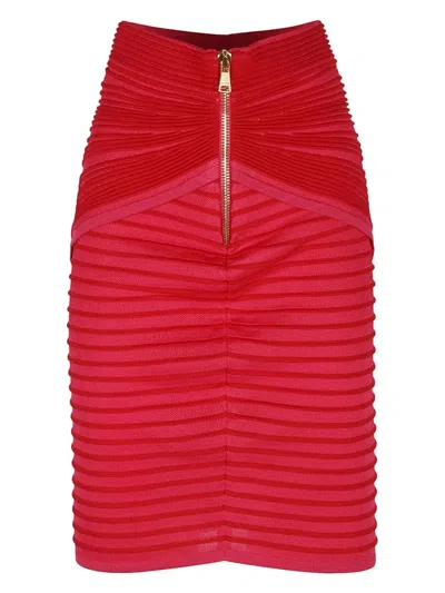 BALMAIN WOMEN'S FLECHAGE KNIT KNEE LENGHT SKIRT