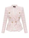 Balmain Fringed Blazer In Pink