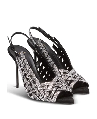 Balmain Women's Fringed Sandals In Silver